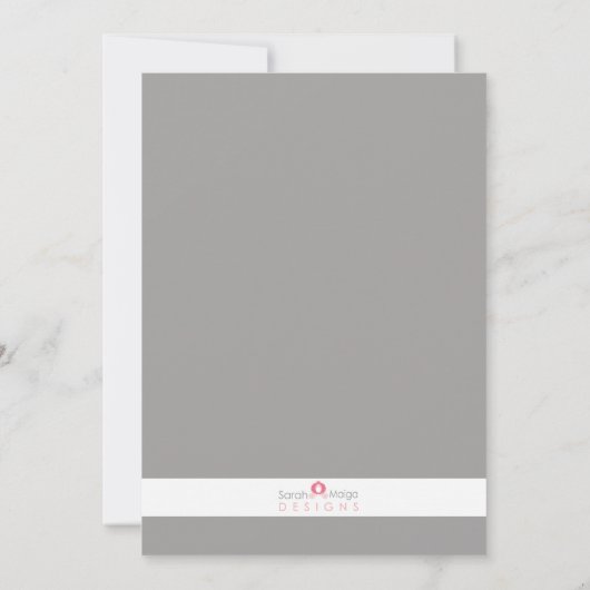 カスタマイズ可能で白いトラの誕生日の招待状 招待状 (裏面)