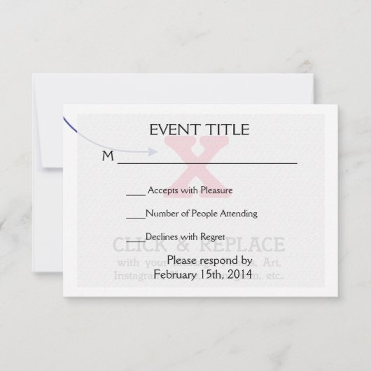 カスタマイズ可能で空白のなギフトのテンプレート 出欠カード (正面)