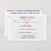 カスタマイズ可能で空白のなギフトのテンプレート 出欠カード (正面/裏面)