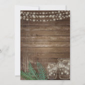 カスタマイズ可能で素朴な結婚式招待状 招待状 (裏面)