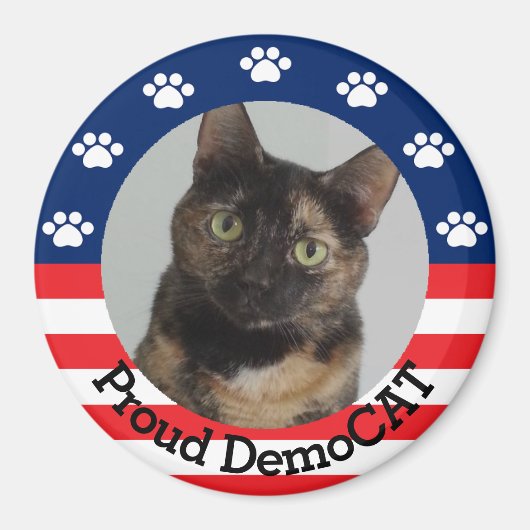 カスタマイズ可能で誇りを持ったなDemoCAT マグネット (正面)