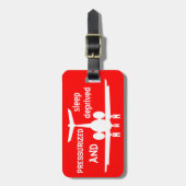 カスタマイズ可能で赤い飛行機の荷物のアイデンティティのラベル ラゲッジタグ (正面縦)