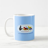 カスタマイズ可能で青いマグ コーヒーマグカップ (左)