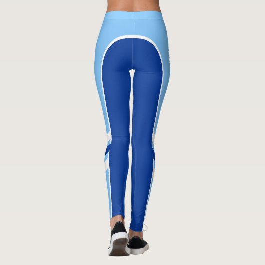 カスタマイズ可能で青い側波帯のレギンス レギンス (裏面)