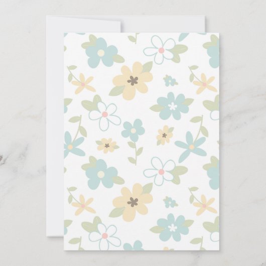 カスタマイズ可能で青く小さいラマのベビーシャワーの招待 招待状 (裏面)