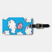 カスタマイズ可能で飛んでいるなブタの荷物のラベル ラゲッジタグ (正面横)