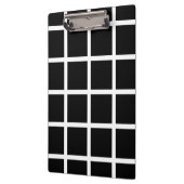 カスタマイズ可能で黒く及び白い点検パターンクリップボード クリップボード (左)