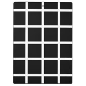 カスタマイズ可能で黒く及び白い点検パターンクリップボード クリップボード (裏面)