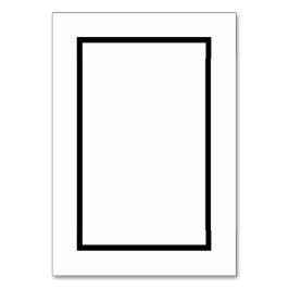 カスタマイズ可能で黒く及び白い空白のなテーブル数カード テーブルナンバー