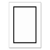 カスタマイズ可能で黒く及び白い空白のなテーブル数カード テーブルナンバー (裏面)