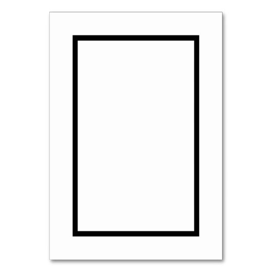 カスタマイズ可能で黒く及び白い空白のなテーブル数カード テーブルナンバー (正面)