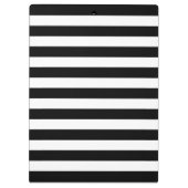 カスタマイズ可能で黒く及び白くストライプのなクリップボード クリップボード (裏面)