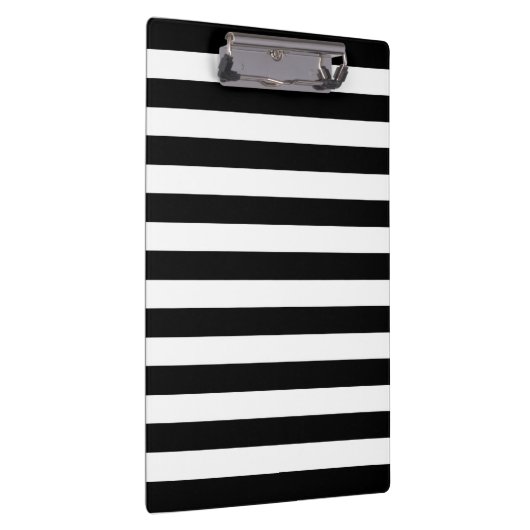 カスタマイズ可能で黒く及び白くストライプのなクリップボード クリップボード (右)