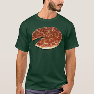 カスタマイズ可能で黒く/暗いピザTシャツ(前部) Tシャツ