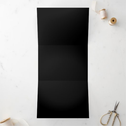 カスタマイズ可能で、エレガント、ボールド、洗練された 三つ折りクリスマスカード (内部)