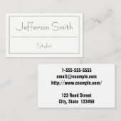 カスタマイズ可能で、シンプルなスタイリストの名刺 名刺 (正面/裏面)
