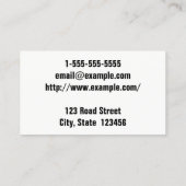 カスタマイズ可能で、シンプルなスタイリストの名刺 名刺 (裏面)