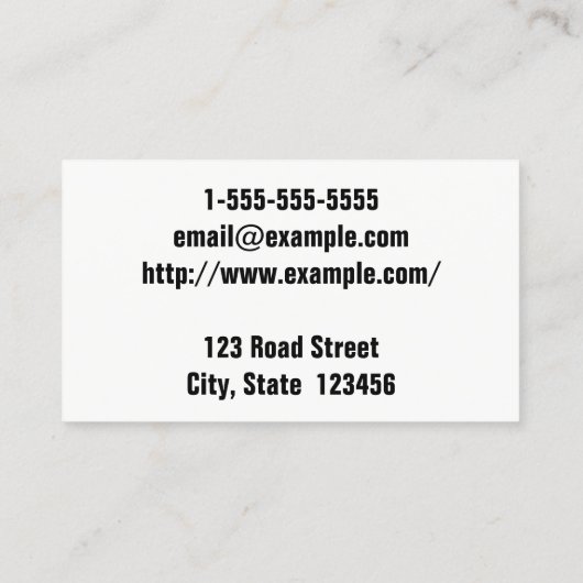 カスタマイズ可能で、シンプルなスタイリストの名刺 名刺 (裏面)