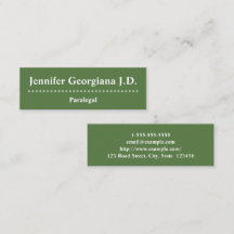 カスタマイズ可能で、ミニマルなパラリーガルの名刺