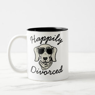 カスタマイズ可能で、離婚したおもしろい状態のコーヒーマグ ツートーンマグカップ