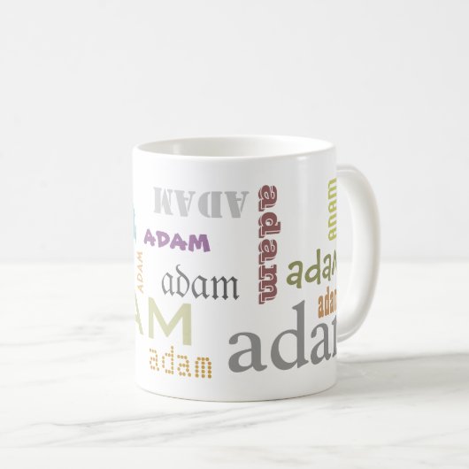 カスタマイズ可能なあなたの名前を加えて下さい コーヒーマグカップ (正面右)