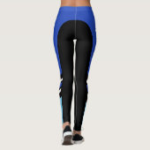 "カスタマイズ可能なあなたの文字"側面のストライプなレギンスを加えて下さい レギンス (裏面)