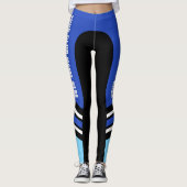 "カスタマイズ可能なあなたの文字"側面のストライプなレギンスを加えて下さい レギンス (正面)