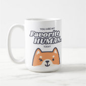 カスタマイズ可能なあなたは私のお気に入りの人 コーヒーマグカップ (左)