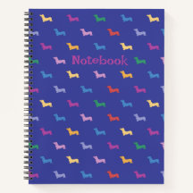 カスタマイズ可能ないろとりどりのダックスフンド柄の大判