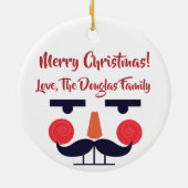 カスタマイズ可能なおもしろいニュートハウスクリスマスホリデー セラミックオーナメント (裏面)