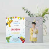 カスタマイズ可能なおもしろいパーティの招待状 子供へ 招待状 (スタンド正面)