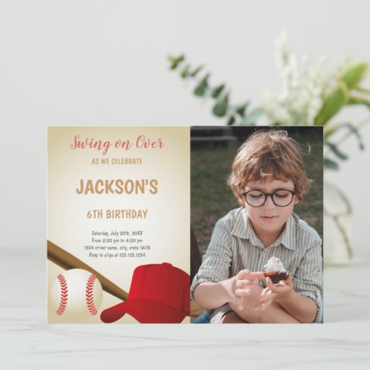 カスタマイズ可能なおもしろいパーティの招待状 子供へ 招待状 (スタンド正面)