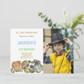 カスタマイズ可能なおもしろいパーティの招待状 子供へ 招待状 (スタンド正面)