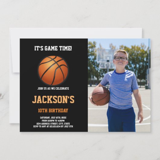 カスタマイズ可能なおもしろいパーティの招待状 子供へ 招待状 (正面)