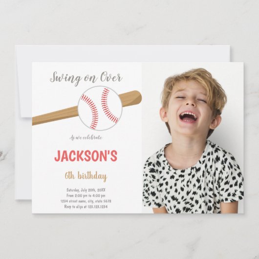 カスタマイズ可能なおもしろいパーティの招待状 子供へ 招待状 (正面)