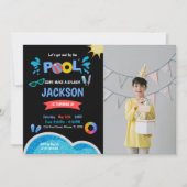 カスタマイズ可能なおもしろいパーティの招待状 子供へ 招待状 (正面)