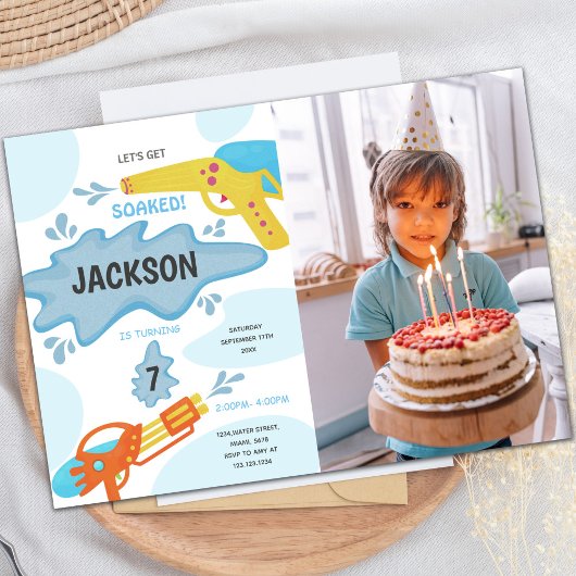 カスタマイズ可能なおもしろいパーティの招待状 子供へ 招待状