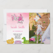 カスタマイズ可能なおもしろいパーティの招待状 子供へ 招待状 (正面)