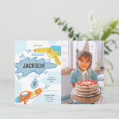 カスタマイズ可能なおもしろいパーティの招待状 子供へ 招待状 (スタンド正面)