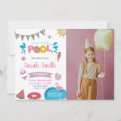 カスタマイズ可能なおもしろいパーティの招待状 子供へ 招待状 (正面)