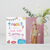 カスタマイズ可能なおもしろいパーティの招待状 子供へ 招待状 (スタンド正面)