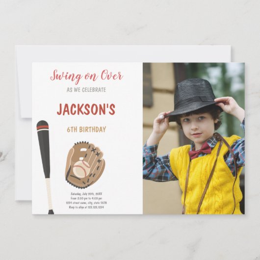 カスタマイズ可能なおもしろいパーティの招待状 子供へ 招待状 (正面)