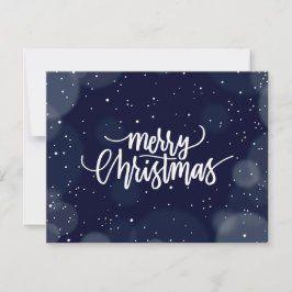 カスタマイズ可能なおもしろいブルークリスマスホリデーカード シーズンカード