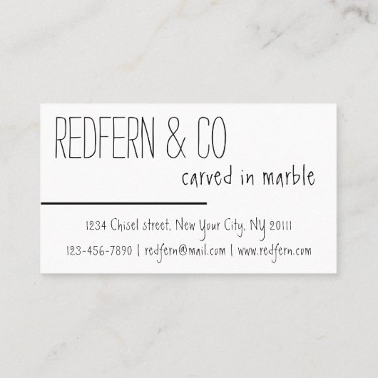 カスタマイズ可能なおもしろい彫刻女性 名刺 (裏面)