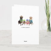 カスタマイズ可能なおもしろい犬の熱帯楽園の誕生日 カード (裏面)