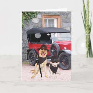 カスタマイズ可能なおもしろい犬クラシック カード