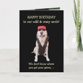 カスタマイズ可能なおもしろい犬反乱男性誕生日 カード (正面)