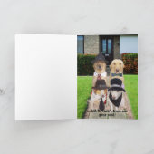 カスタマイズ可能なおもしろい犬反乱男性誕生日 カード (内部)