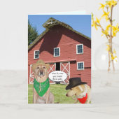 カスタマイズ可能なおもしろい犬恋しく思の提供 カード (黄色い花)