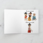 カスタマイズ可能なおもしろい犬/ラボの卒業 カード (内部)